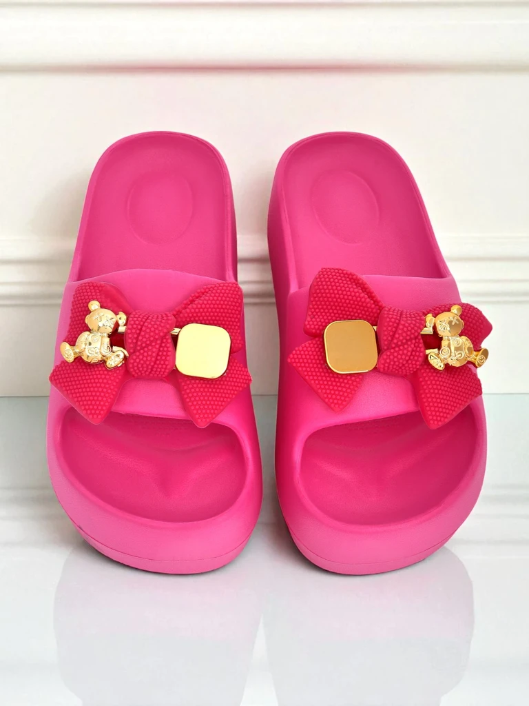 Tongs en caoutchouc pour femmes Royalfashion avec nœud décoratif Alday