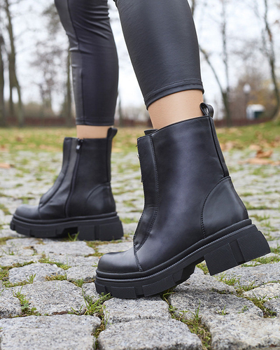 OUTLET Bottes hautes noires isolées pour femmes Slovys- Footwear