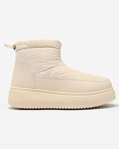 Royalfashion Bottes de neige à enfiler pour femme en couleur crème Armeda