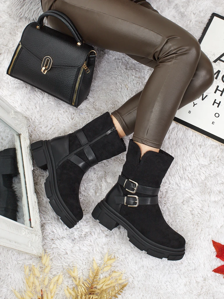 Bottines hautes pour femmes en éco-daim Callire