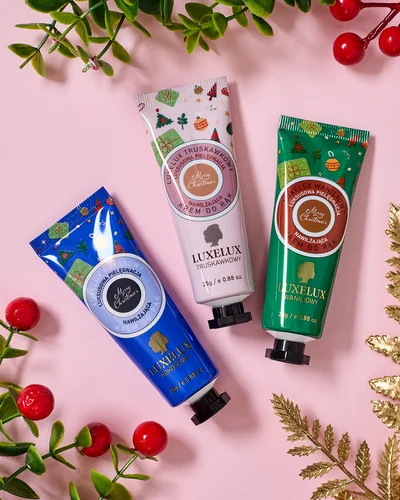 Ensemble de crème pour les mains Luxelux Noël de la série essence botanique 25g