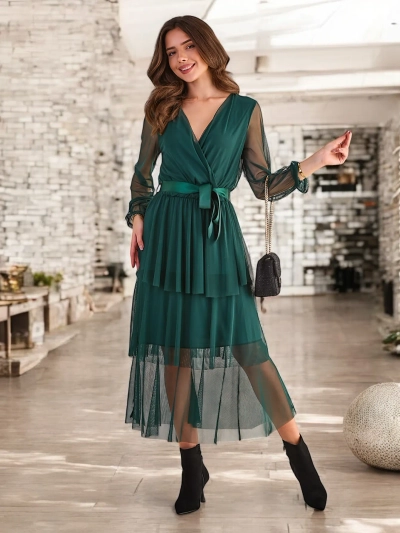 Robe longue pour femme de Royalfashion avec des volants