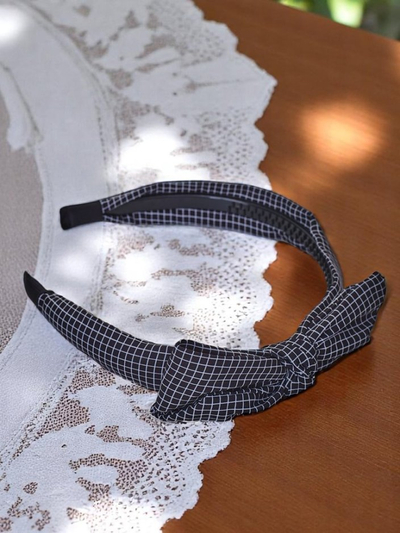 Royalfashion Bandeau avec nœud à carreaux Gosia