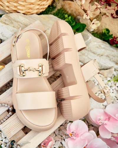 Royalfashion Sandales à plateforme en éco-cuir pour femme Avemil