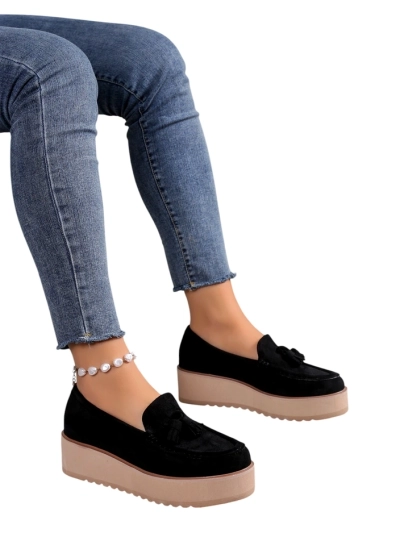Mocassins pour femmes Royalfashion sur un talon compensé Ogalda
