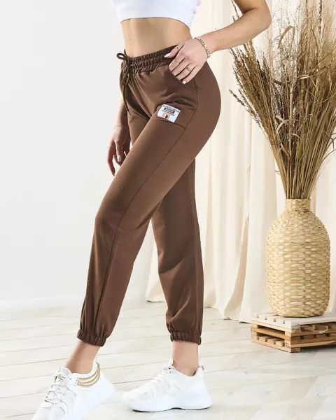 Pantalon de survêtement marron foncé pour femme - Vêtements
