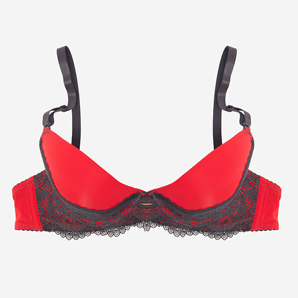 Soutien-gorge femme rouge avec dentelle - Sous-vêtements