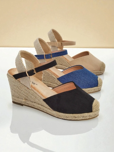 Royalfashion Sandales compensées pour femme Solara Espadrilles