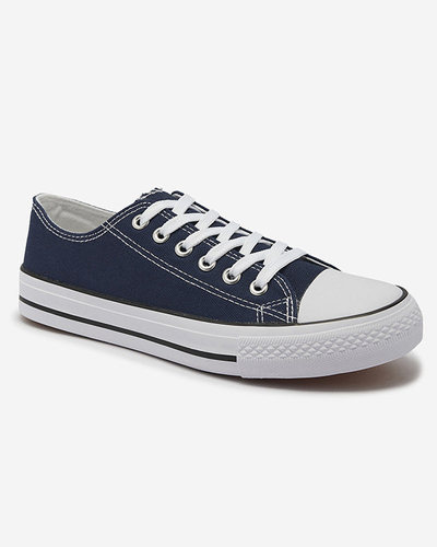 Baskets à lacets classiques pour femme bleu marine Ogisa - Chaussures