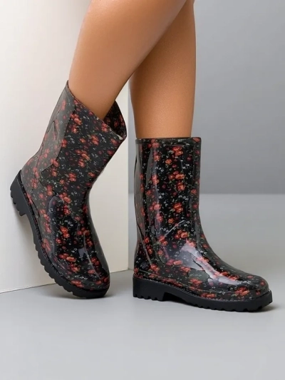 Bottes hautes noires pour femmes avec boucle Alecto- Footwear