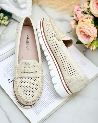 Royalfashion Mocassins ajourés pour femme Leteller