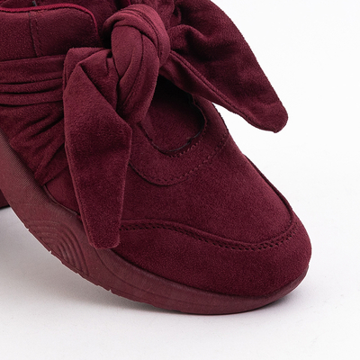 Chaussures de sport femme marron avec nœud Montrel - Chaussures