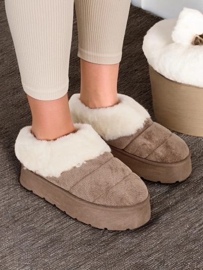 Royalfashion Bottines courtes pour femmes dans le style des bottes de neige Eliozi