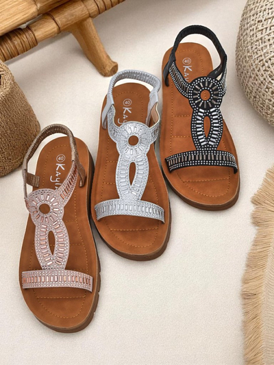 Sandales femme Royalfashion Lola Grace avec brides décoratives