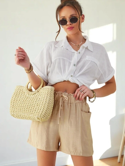 Royalfashion Shorts courts en viscose pour femmes