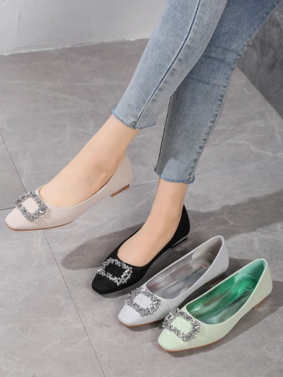Royalfashion Chaussures ballet pour femmes avec paillettes Ofenale