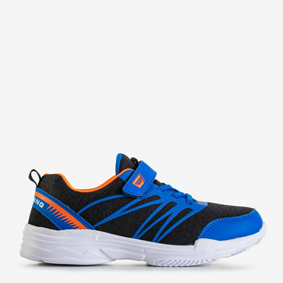Chaussures de sport garçon gris foncé avec empiècements bleus Mirelo - Footwear