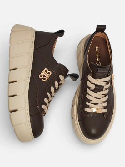 Baskets de sport pour femmes en cuir naturel Taures