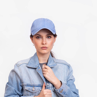 Casquette baseball femme denim bleu - Accessoires