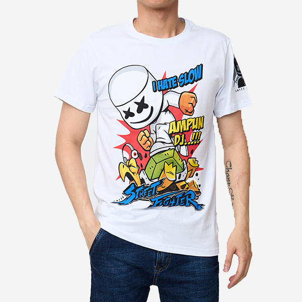 T-shirt homme blanc imprimé - Vêtements