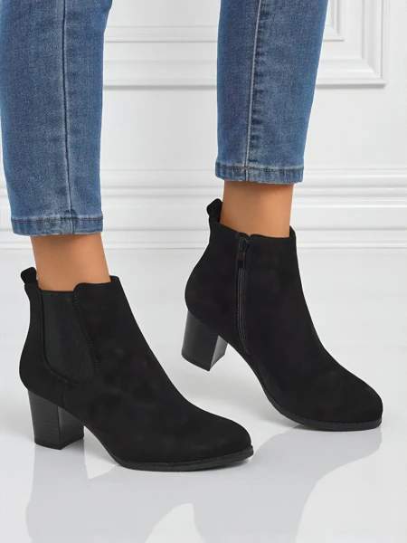 Bottines pour femmes en éco-daim à talons Velvet Trace