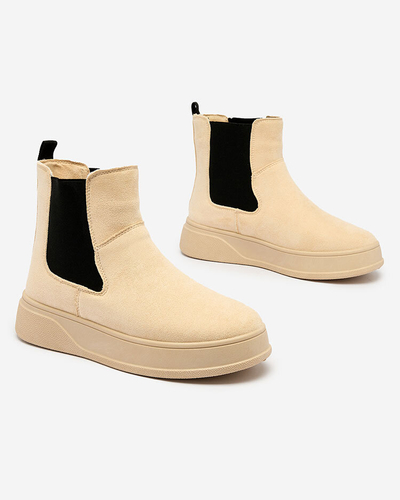 Royalfashion Bottes a'la neige beige pour femme Uteris