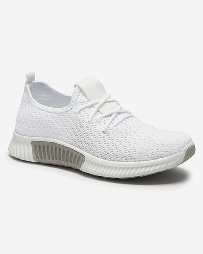 Chaussures de sport blanches en tissu pour femmes Vobbu- Footwear