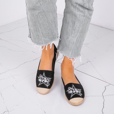OUTLET Espadrilles noires avec un patch Borneo - Chaussures