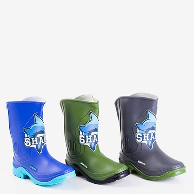 Bottes de pluie pour enfants Happy Baby vertes et noires - Footwear