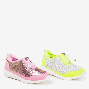 Chaussures de sport vert fluo avec paillettes Likera - Chaussures 1