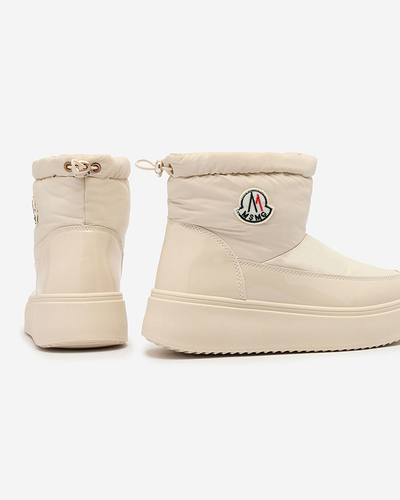 Royalfashion Bottes de neige à enfiler pour femme en couleur crème Ademra