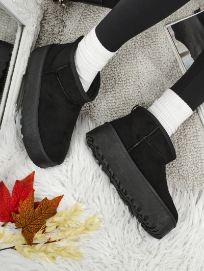 Bottes courtes de type bottes de neige pour femmes Memi