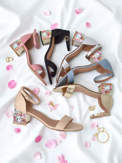Sandales Royalfashion pour femmes avec talon décoratif Ballou