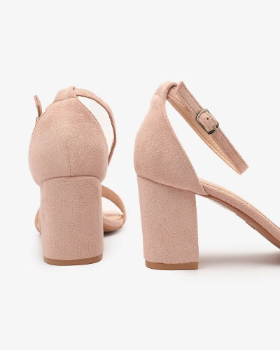 OUTLET Royalfashion Sandales basses à talon aiguille pour femme en rose clair Helrem