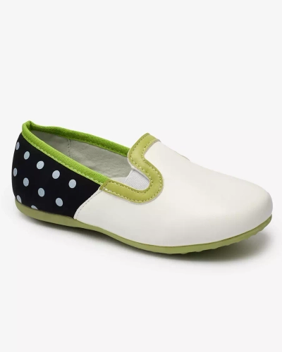 Demi chaussures pour filles en cuir écologique avec imprimé pois Rellme- Footwear