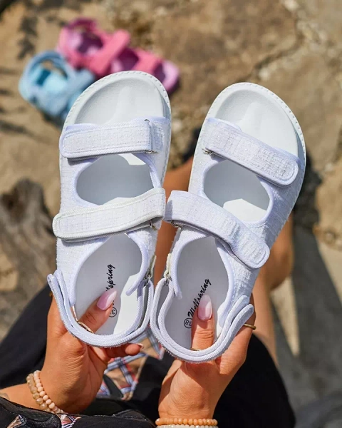 Sandales blanches en tissu pour femme Desotty - Footwear