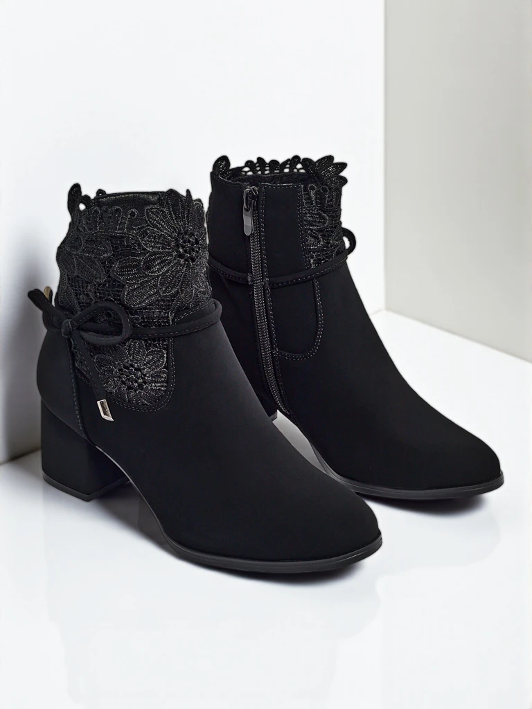 Bottines Diana Noires Élégantes pour l'Automne