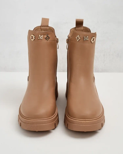 Royalfashion Bottes pour femmes à semelle plus épaisse Gegri