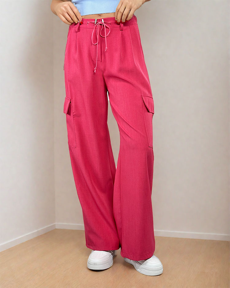 Royalfashion Pantalon large pour femme avec poches