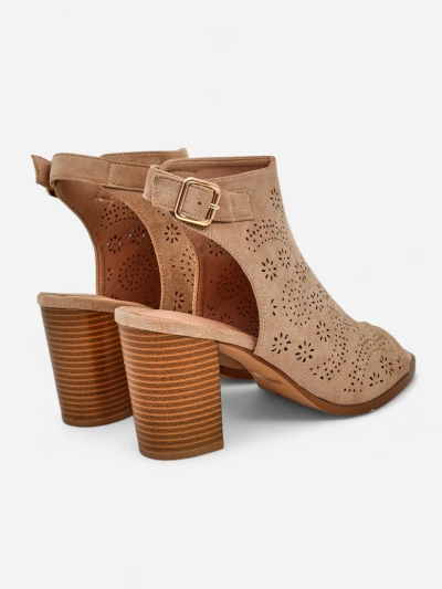 Royalfashion Sandales à talon bloc découpé pour femmes Abetle