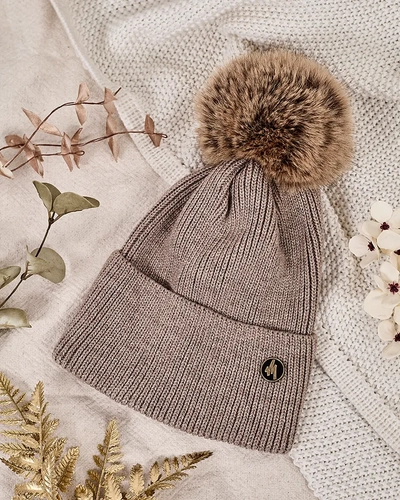 Chapeau d'hiver pour femme Royalfashion avec pompon