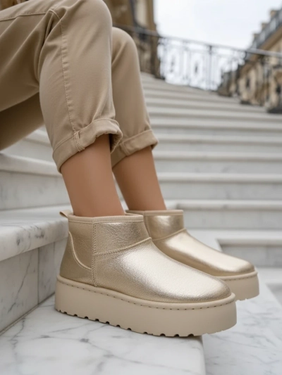 Royalfashion Bottes de neige à plateforme pour femmes a'la Dagodo