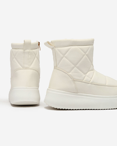 Royalfashion Bottes pour femmes blanches Bottes de neige a'la Kacecica