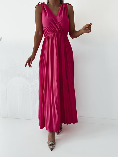 Royalfashion Robe midi plissée pour femme