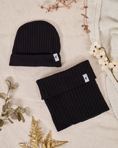 Ensemble hiver universel Royalfashion - bonnet avec écharpe tube