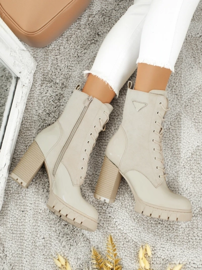 Bottines femme en éco-daim à talons épais Event Bramble