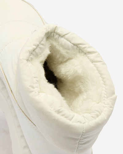 Royalfashion Bottes de neige à enfiler pour femme de couleur blanche Ireda