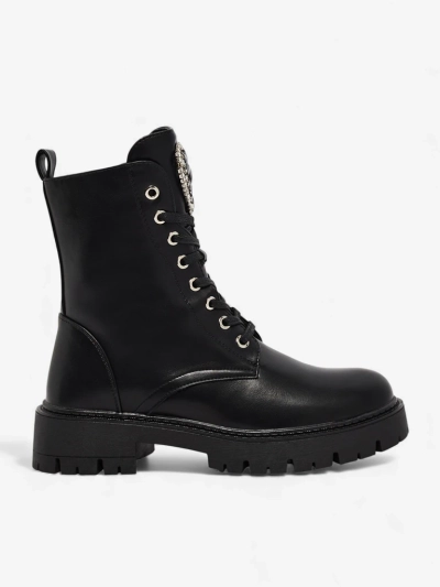 Bottines pour Femmes Luna Noires en Cuir Élégantes pour l'Automne