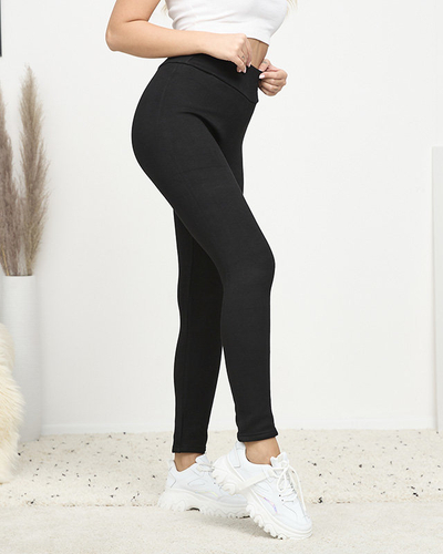 Leggings noirs chauffants pour femmes- Vêtements