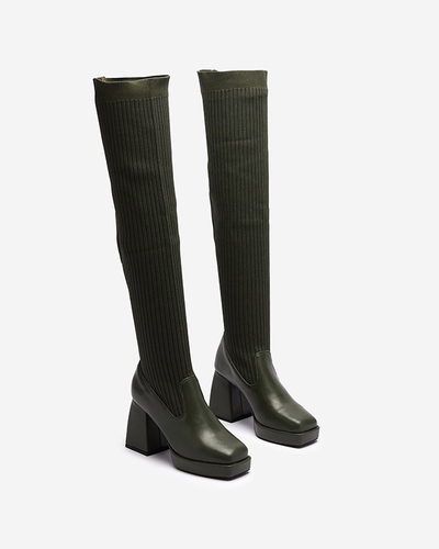 Bottes montantes vert foncé pour femmes Sarioga - Footwear